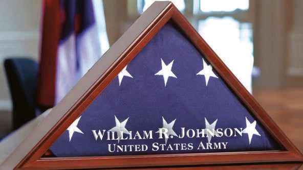 Learn how to properly fold a U.S. burial flag, display it at home to honor a Veteran, and download a free step-by-step flag folding guide.
