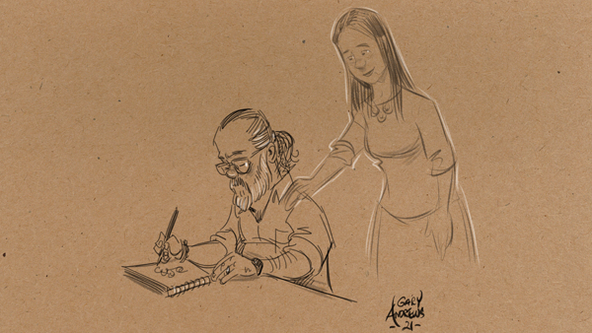 After losing his wife, animator Gary Andrews turned to daily doodles as a form of healing. His art helped him process grief and inspired thousands on social media.