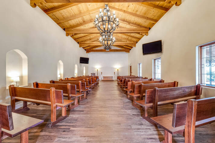 Mission Mortuary Seaside, interior
