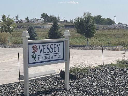 Vessey Funeral Service Wellington Sign