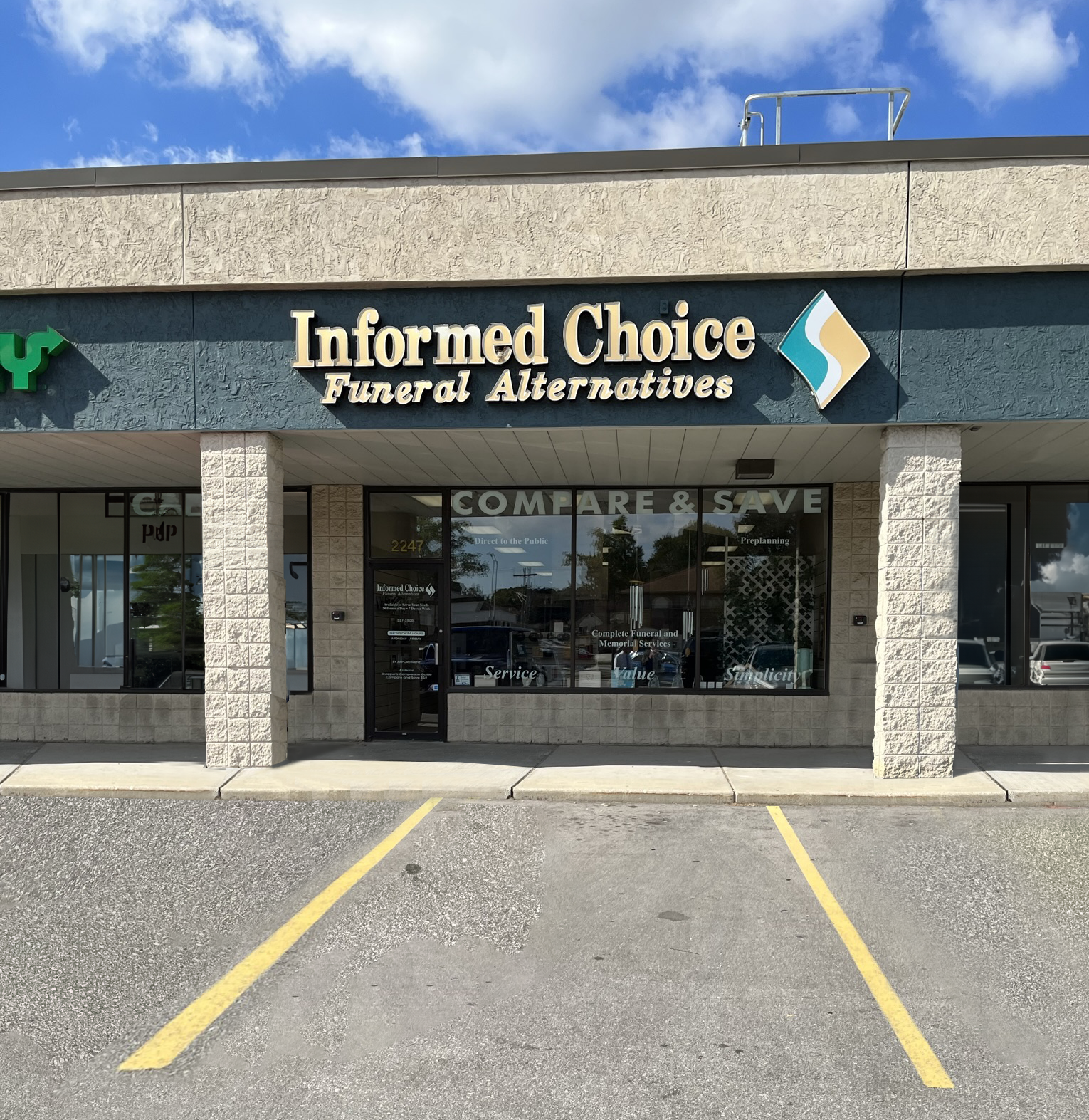 Informed Choice Funeral Home, exterior