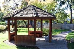 Photo of cemetery garden