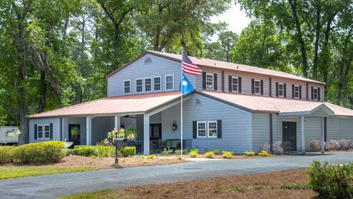 Island Funeral Home, exterior