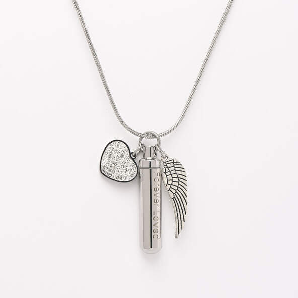 Eternal Love Angel Wing Memorial Pendant