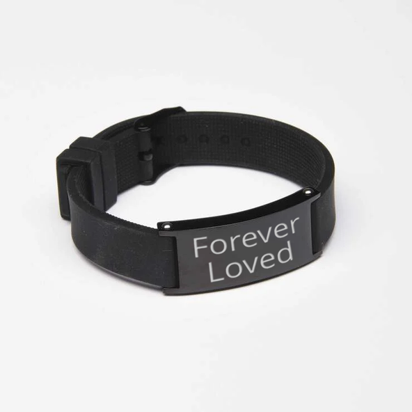 Gentle Strength Memorial Cremation Bracelet - Black