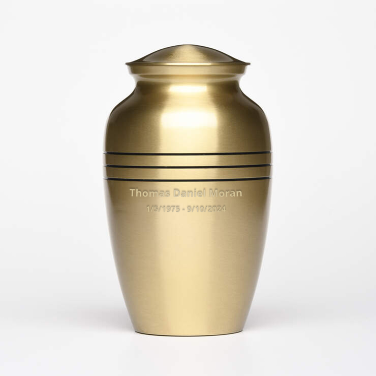 Eternal Bands Memorial Urn: Brass