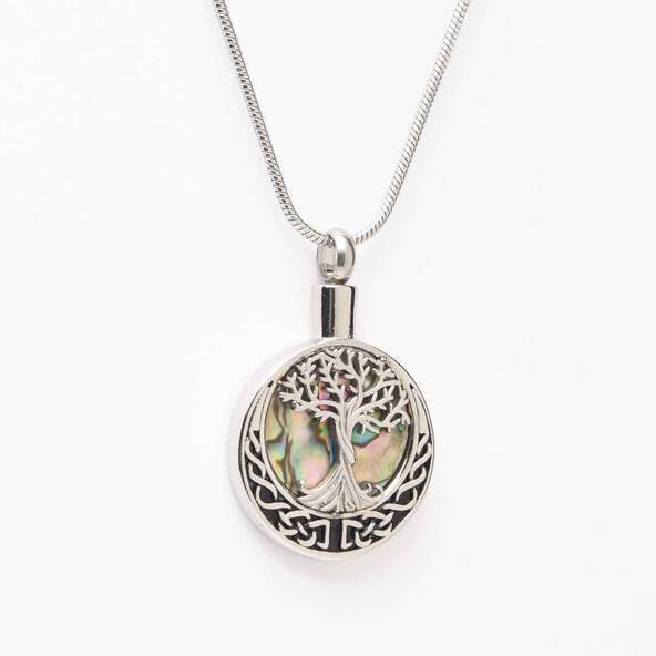 Celestial Circle Cremation Necklace