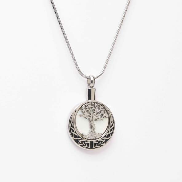 Celestial Circle Cremation Necklace