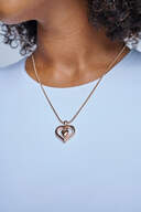 Double Heart Cremation Necklace - Rose Gold  image number 2