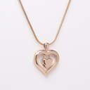 Double Heart Cremation Necklace - Rose Gold  image number 1